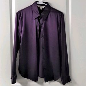 100% silk purple shirt